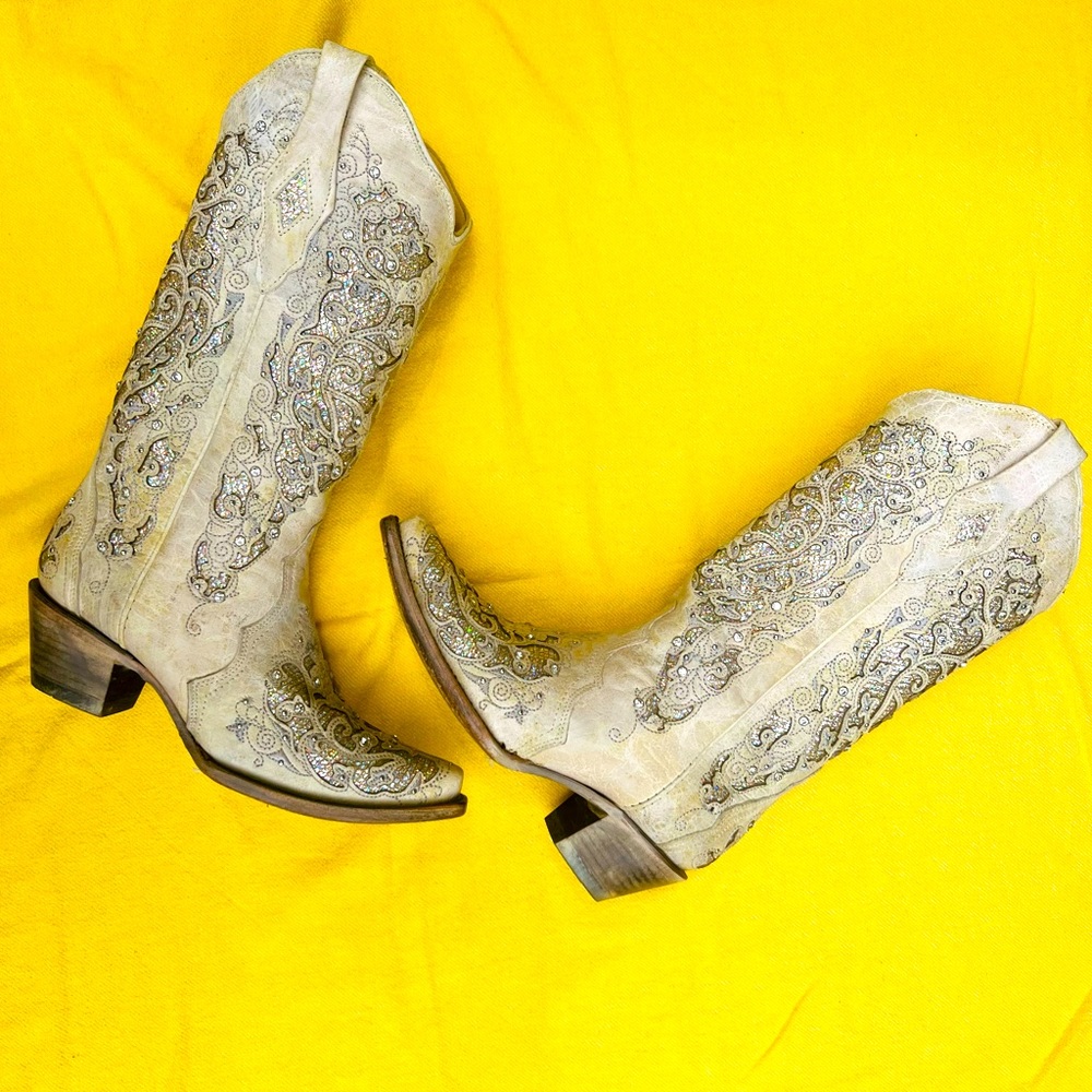 White Corral Boots